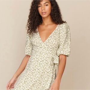 Reformation “Mint” Ivy Wrap Midi Dress